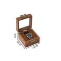 Boîte de rangement pour montre en bois de noyer avec couvercle en verre et serrure rétro. - Style 1 Emplacement (Coussin Standard)