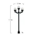Miniatur Dreifach Straßenlaterne Modell DIY Mikro Landschaft Garten Dekor Requisite 7.7cm - Dreifache Rundlampe Nach Oben (Breit)