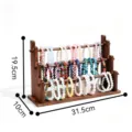 3-tier wooden bracelet display stand jewelry organizer multi-layer rack for bracelets - 3-Layer Full Cylinder / Walnut