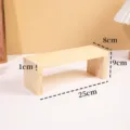 Support de présentation de bureau en bois massif, mini étagère de rangement pour figurines, 25cm - Style Pont Moyen / 25 Cm De Long / Couleur bois naturel