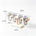 Support de montre en bois organisateur de bureau pour rangement de montres-bracelets - Petit Support Ovale à un Niveau / Couleur bois naturel