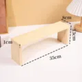 Étagère de présentation étagée en bois pour figurines et organisateur de bijoux - Style Pont Grand / Longueur 35cm / Couleur bois naturel
