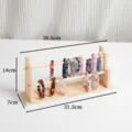 Wooden bracelet display stand multi-layer bangle holder storage rack for home retail use - 2-Layer Full Cylinder / Natural Wood Color