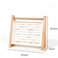 Hölzerner Ringhalter schräger Desktop Schmuckständer Mehrschicht Vitrine für Live-Stream - Walnuss Schräger Ringständer Beige