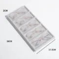 Graues Brillen-Präsentations-Tablett-Set mit roségoldenen Metallrahmen für Brillengeschäfte und Dekoration - 5 Fächer / Grau