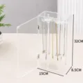 Clear Acrylic Necklace Display Box Dustproof Rotating Jewelry Storage Organizer Stand with Door - Acrylic Necklace Box
