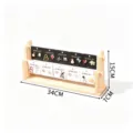 Massivholz Ohrring Display Ständer doppelt Schicht Schmuck Organizer für Ohrstecker Ketten - Massivholz 2 Ebenen