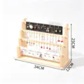 Massivholz Ohrring Ständer Schmuckhalter Organizer Display für Ohrringe und Ketten Regal. - Massivholz 4 Ebenen