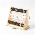 Massivholz Schmuck Display Ständer Ohrring Halter für Einzelhandel Desktop Organizer - Massivholz 5 Ebenen