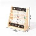 Massivholz mehrstöckiger Ohrring Display Ständer Schmuckhalter Organizer für Einzelhandel. - Massivholz 6 Ebenen