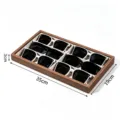 Hölzernes Sonnenbrillen Display Tablett Mehrfach Gitter Aufbewahrungsbox 35x19x3cm Brillenorganizer - 6 Fächer