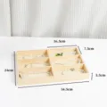 Holz Schmuckaufbewahrung Tablett Mehrfach Gitter Display Box Organizer 34.5cm - 6 Gitter (Massivholz)
