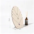 Espositore per collane in legno a forma di foglia supporto verticale per gioielli. - Tavola a Fiamma Compensato Bianca Piccola
