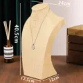 Jute Halsketten Display Büste Ständer Mannequin für Schmuck Schaufenster Präsentation - H-Typ 40cm Leinen