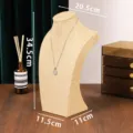 Jute Halsketten Büste Schmuckständer Display für Anhänger und Kettenpräsentation. - H-Typ 35cm Leinen