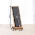 Holz Halsketten Display Ständer mit schwarzem Kissen, 12 Schlitze, 27cm Höhe Modell. - Bambus 12-Slot Stil / Schwarz
