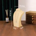 Jute Halsketten Display Ständer Büste für Schmuck Präsentation Dekoration und Aufbewahrung. - H-Typ 25cm Leinen
