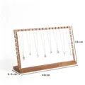 Holz Halsketten Display Ständer Nussbaum Schmuckhalter Regal für Laden Vitrine 40cm - Walnuss Extra Groß Stil / Weiß