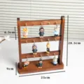 Espositore per portachiavi in legno con ganci per gioielli e piccoli accessori casa. - Supporto Espositore Colore Noce (15 Ganci)