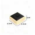 Compact wooden ring display box with black PU pad square jewelry tray showcase 4.5x4.5cm - Bamboo Square Ring Holder / 4.5cmx4.5cmx2cm / Black