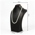 Black necklace display stand mannequin bust for retail store counter jewelry showcase 40cm - Black (H40cm)