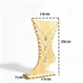 Creative foot shaped bamboo necklace display stand jewelry holder for store showcase and display - Bamboo Anklet Rack