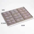 Plateau de présentation multi-grilles pour lunettes boîte de rangement vitrine magasin. - 15 Emplacements / Gris