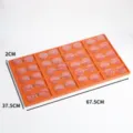 Plateau de présentation de lunettes multicase orange boîte de rangement pour montures - 20 Emplacements / Orange