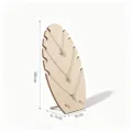 Espositore per collane in legno supporto verticale per gioielli a forma di foglia per negozi. - Tavola a Fiamma Compensato Bianca Grande