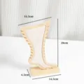 Espositore per gioielli in legno di bambù forma di piede per collana e cavigliera - Bambù Beige