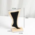 Espositore in legno per cavigliera supporto porta gioielli mensola altezza 28 cm - Bambù Nero