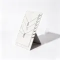 Velvet necklace display stand jewelry holder showcase rack organizer for retail store counter display. - Flat Top 8 Slot Necklace Board / Gray