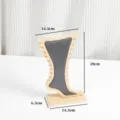Bamboo jewelry display stand necklace anklet holder wooden showcase display rack size 28cm - Bamboo Dark Gray
