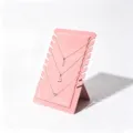 Pink velvet jewelry display stand necklace holder showcase organizer showcase stand 25x19.5cm - Flat Top 8 Slot Necklace Board / Pink