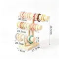 3-stöckiger Schmuckständer aus Beige Samt für Armbänder und Uhren Schmuckorganizer - Drei-Reihen Vertikales Armband-Regal / Hanffarbe