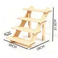 Espositore per gioielli a 4 livelli in legno massiccio, portaoggetti per profumi e bracciali. - Regolare Livelli / Colore legno naturale