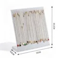 Grauer Samt Halsketten Ständer, Schmuckständer Organizer für Ketten und Armbänder. - Großes L-förmiges Halskettenbrett Grau / 33cmx30.2cmx9.8cm / Grau