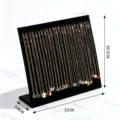 Schwarzer Samt Halsketten Stander, Schmuckhalter fur Einzelhandel und Aufbewahrung. - Großes L-förmiges Halskettenbrett Schwarz / 33cmx30.2cmx9.8cm / Schwarz