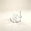 Clear acrylic multi-tier display stand storage rack for wallets, glasses and phone accessories. - 2 Layers Rack / Clear