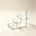 Clear acrylic 4-tier display stand organizer for wallets, glasses, and phone accessories. - 3-Tier Rack / Clear