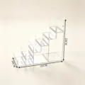 Clear acrylic multi-tier display stand staircase rack organizer for wallets glasses phones. - 6 Layers Rack / Clear