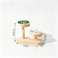 Wooden two-tier jewelry display stand, creative tabletop organizer rack for accessories. - Style A 2 Discs