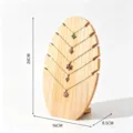 Solid wood flame shape necklace display stand jewelry holder showcase rack 26x16x8.5cm storage - Natural Wood Flame Board Small