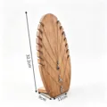 Wooden necklace display stand flame shaped jewelry holder organizer for retail store showcase - Walnut Color Flame Board Large