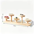 Wooden multi-tier jewelry display stand with five round trays for rings and accessories. - Style D 5 Discs