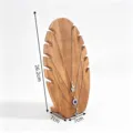 Wooden necklace display stand creative flame shaped jewelry organizer holder for pendants - Walnut Color Flame Board Small