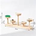 Houten 5-laags sieraden display standaard voor ringen armbanden en opbergaccessoires - Stijl F 5 Schijven
