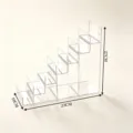 Clear acrylic multi-tier display stand, tiered organizer for wallets, glasses, phones. - 7 Layers Rack / Clear