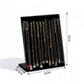 Schwarzer Samt Halsketten Ständer Schmuckständer Präsentänder für Ladenverkauf und Schmuckaufbewahrung - Kleines L-förmiges Halskettenbrett Schwarz / 20cmx25cmx10.3cm / Schwarz