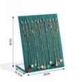 Grüner Samt Schmuckständer Kettenhalter Halsketten Display Organizer mit mehreren Haken. - Kleines L-förmiges Halskettenbrett Dunkelgrün / 20cmx25cmx10.3cm / Dunkelgrün